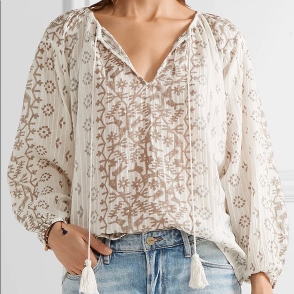 Mes Demoiselles Tops - Mes Demoiselles | Floral Jarod Boho Peasant Blouse